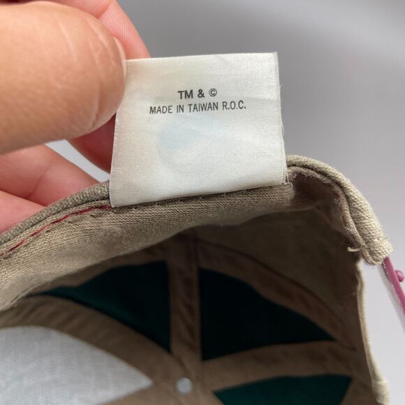 Vintage 90s SeaWorld Shamu Orca Snapback Hat Green Tan Burgundy Embroidered Logo - Picture 5 of 10